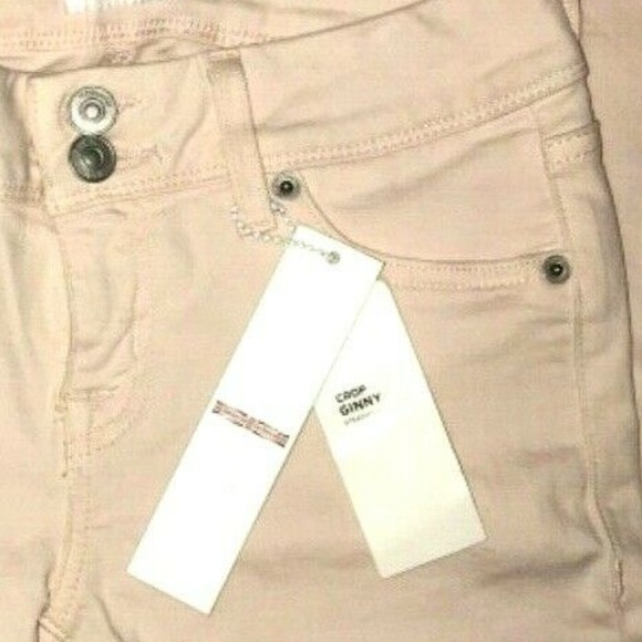 Hudson Cropped Jeans Blush Pale Pink Ginny Crop Cuffed New - Picture 4 of 9